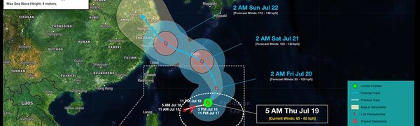 Мощный тропический шторм «Ампил» надвигается на Окинаву