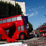 Двухэтажный автобус отжимается перед Олимпиадой