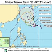 Тропический шторм «Дуджуан» достиг зоны Филиппин