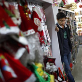 В Китае началась подготовка к новогодним праздникам