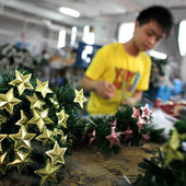 В Китае началась подготовка к новогодним праздникам