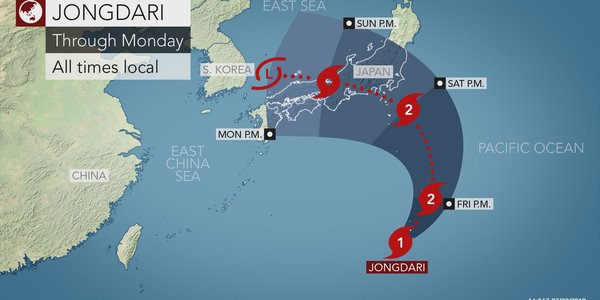 Тайфун «Джондари» не представляет угрозы Приморью