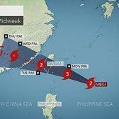 На Тайване эвакуировали тысячи туристов из-за тайфуна «Меги»