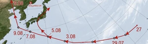 Синоптики рассказали о возможных траекториях тайфуна DOLPHIN 