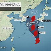 Тайфун «Нангка» угрожает Японии