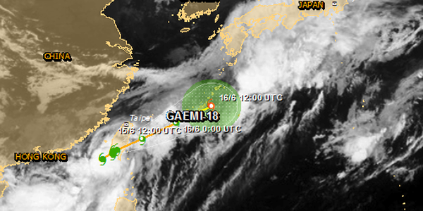 Тропический шторм «Гаеми» движется в сторону Японии