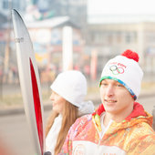 Эстафета олимпийского огня во Владивостоке