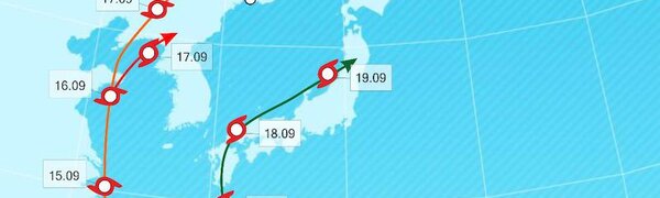 Тайфун «Муифа»: траектории движения и возможная степень влияния на погоду в Приморье