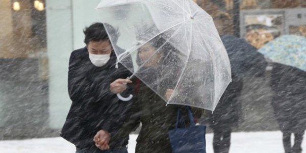 Снегопад в Японии обесточил 4000 домов (ВИДЕО)