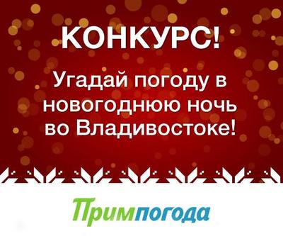 Определены победители конкурса «Угадай погоду в новогоднюю ночь во Владивостоке!»