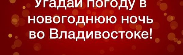 Определены победители конкурса «Угадай погоду в новогоднюю ночь во Владивостоке!»