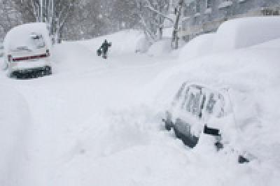 Снежный циклон обрушился на Камчатку