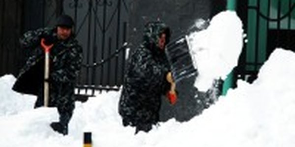 Последствия сильного снегопада в Японии