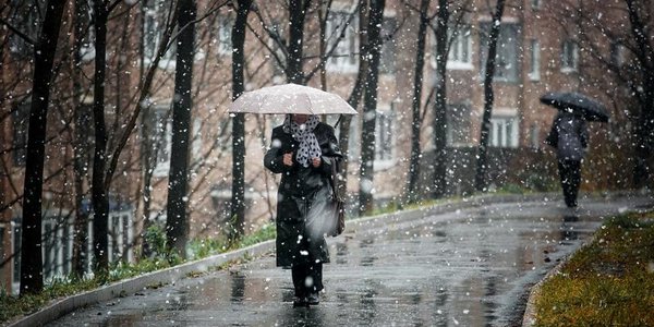 Южный циклон принесёт в Приморье сильный дождь и дождь со снегом