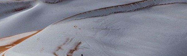 В пустыне Сахара второй год подряд выпал снег (ФОТО)