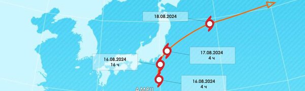 Тайфуны в Тихом океане (ТРАЕКТОРИИ)