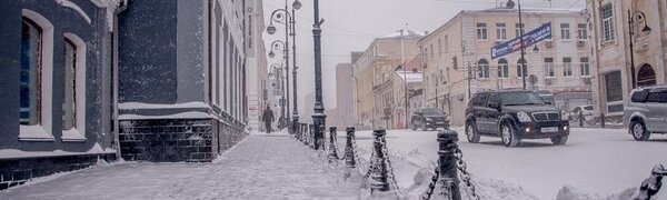 В понедельник в Приморье выпал снег