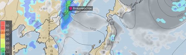 Обострение атмосферных фронтов вызвало сильные ливни в Приморье