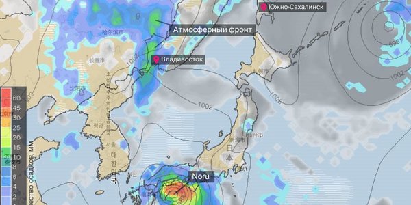 Обострение атмосферных фронтов вызвало сильные ливни в Приморье