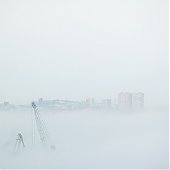 Утренний туман окутал спящий Владивосток