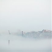 Утренний туман окутал спящий Владивосток