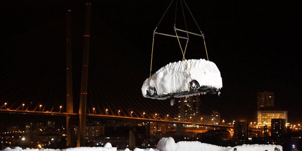 Замороженные автомобили из Японии доставили во Владивосток