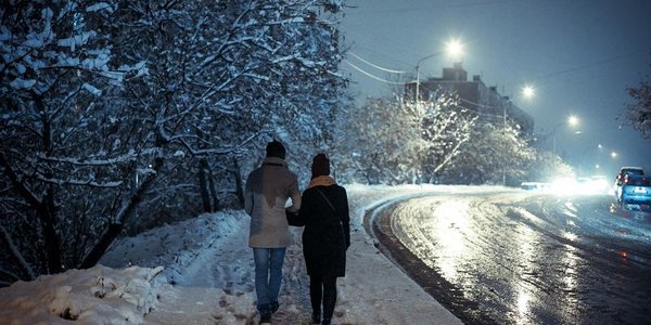 Сегодня ночью на большей территории Приморья дождь перейдёт в снег, на дорогах гололедица