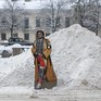 В Петербурге измерили высоту сугробов картонным Киркоровым