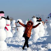 В Китае поселилось более 2 000 снеговиков