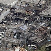 Смерч разрушил десятки домов в японском городе Цукуба