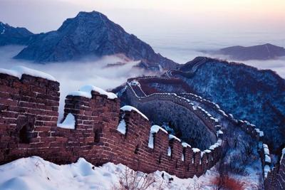 Сильные снегопады идут на Китай