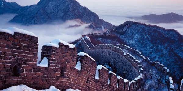 Сильные снегопады идут на Китай