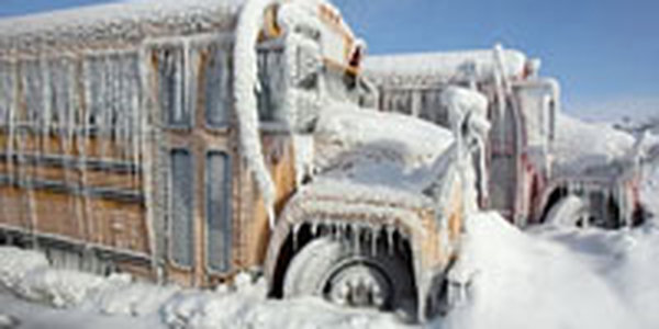 Центральную Европу завалило снегом