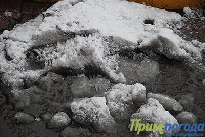 Из-за теплой погоды в Приморье тает снег