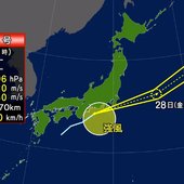 На острове Хонсю объявлено штормовое предупреждение из-за тайфуна SEPAT
