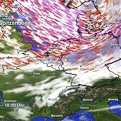 Зимний шторм Ксавьер против рождественского убранства Европы