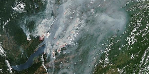 Спутник запечатлел пожары в Сибири