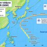 Траектория тайфуна JANGMI в Тихом океане