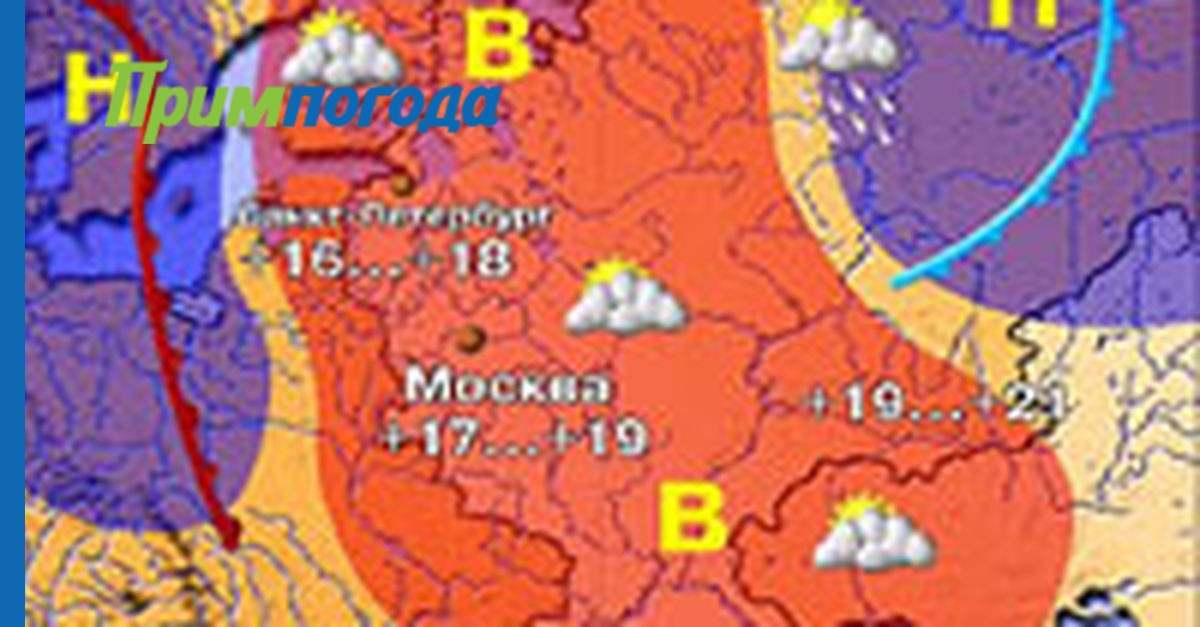 Онлайн карта циклонов и антициклонов над россией