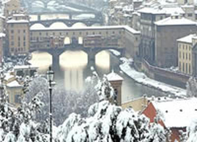 Италию завалило снегом