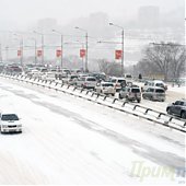 Пробки и пешеходы. Последствия снегопада 