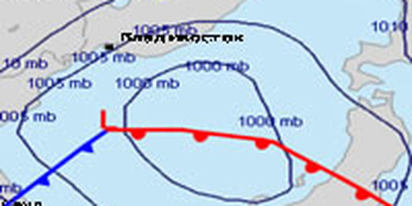 Подробная карта циклона