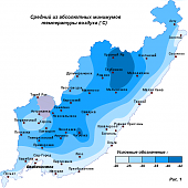О средних и абсолютных минимумах температуры воздуха в январе на территории Приморского края