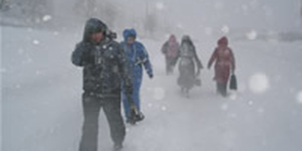 Петропавловск-Камчатский окутала снежная буря