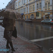 Октябрьский дождь в центре города(ФОТО)