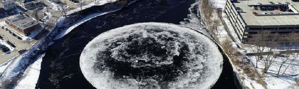 Гигантский ледяной диск: необычное природное явление удивило жителей США
