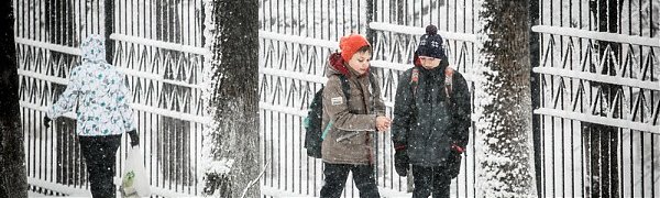 Циклон принёс небольшой снег и незначительное потепление в Приморье