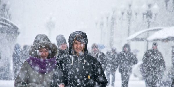 На Сахалин обрушилась метель