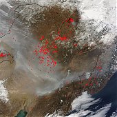 Пожары в России: вид из космоса