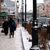 Долгожданный снег во Владивостоке!
